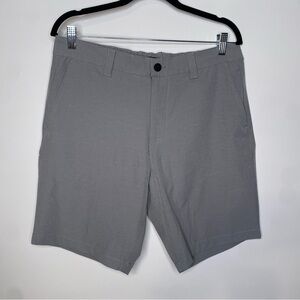 Banana Republic Grey Elastic Back Flat Front Shorts 9" Inseam Size 34
